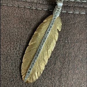 TAT2 Gold and Silver Casbah Feather Necklace